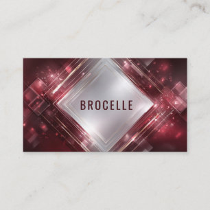 Futuristische Crimson Diamond Goud Lijn Dynamische Visitekaartje