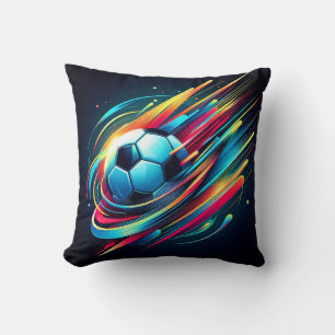 Futuristische Cyber Voetbal Snelheid Sporten Kussen