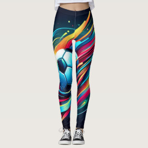 Futuristische Cyber Voetbal Snelheid Sporten Leggings
