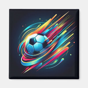 Futuristische Cyber Voetbal Snelheid Sporten Magneet