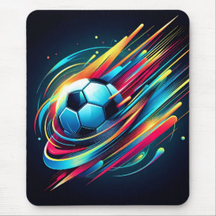 Futuristische Cyber Voetbal Snelheid Sporten Muismat