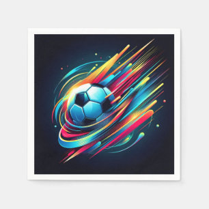 Futuristische Cyber Voetbal Snelheid Sporten Servet