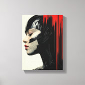 Futuristische Cyber Woman - Sci-Fi Art Design Canvas Afdruk (Voorkant)