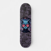 Futuristische cyberkat persoonlijk skateboard (Voorkant)