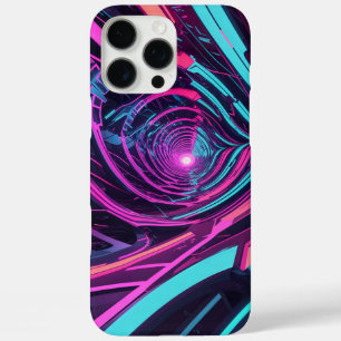 Futuristische Cyberpunk Art met Neon Lights Design iPhone 16 Pro Max Hoesje