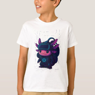 Futuristische Cyberpunk Axolotl T-shirt Sci-Fi Sty
