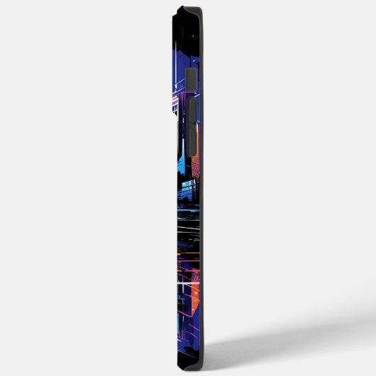 Futuristische Cyberpunk City Skyline Case-Mate iPhone Case (Achterkant / Links)