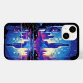 Futuristische Cyberpunk City Skyline Case-Mate iPhone Case (Achterkant (horizontaal))