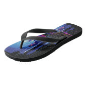 Futuristische Cyberpunk City Skyline Teenslippers (Schuin)
