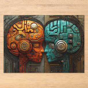 Futuristische Cyberpunk Kunstmatige Intelligentie Acryl Uitnodigingen