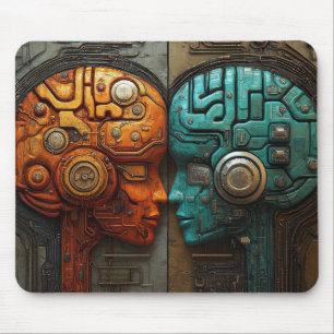 Futuristische Cyberpunk Kunstmatige Intelligentie Muismat