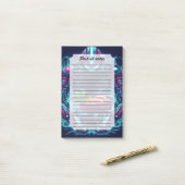 Futuristische Cyberpunk Robot Neon Voedsel Ramen Post-it® Notes (Op bureau)