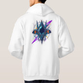 Futuristische Cyberpunk Sci-Fi Grafische Hoodie - (Achterkant)