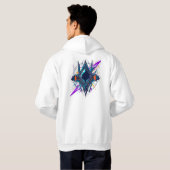 Futuristische Cyberpunk Sci-Fi Grafische Hoodie - (Achterkant volledig)
