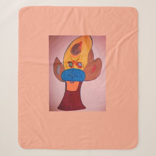 Futuristische Dieren Kunst Sherpa Deken (Voorkant)
