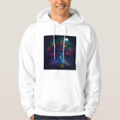 futuristische digitale gloeiboom hoodie (Voorkant)