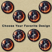  futuristische digitale hexagonale aura ronde klok