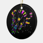 Futuristische digitale kunstcreaties keramisch ornament (Links)