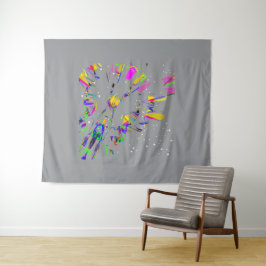 Futuristische digitale kunstcreaties wandkleed