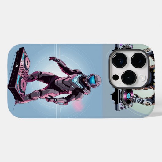 Futuristische DJ in Exosuit - Amplifying Sound Case-Mate iPhone Case (Achterkant (horizontaal))