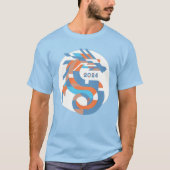 Futuristische Dragon Emblem - 2024 Chinees Nieuwja T-shirt (Voorkant)