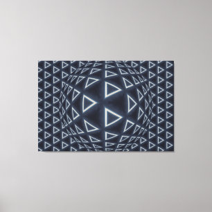 Futuristische Driehoek Bol Geometrische Kunst Canvas Afdruk