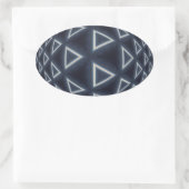 Futuristische Driehoek Bol Geometrische Kunst Ovale Sticker (Tas)