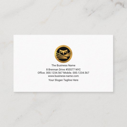 Futuristische driehoek Veelhoek Stijlvolle cyaansy Visitekaartje (Achterkant)