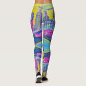 Futuristische dromen: roze pasteiachtige Leggings (Achterkant)
