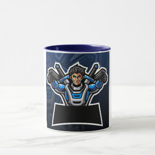 Futuristische Dual-Wield Warrior koffie Mok