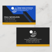 Futuristische dynamische kleurrijke verblindende c visitekaartje (Voorkant / Achterkant)