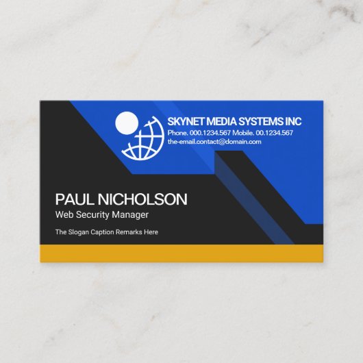 Futuristische dynamische kleurrijke verblindende c visitekaartje (Voorkant)