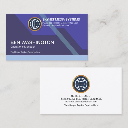 Futuristische dynamische kleurrijke verbluffende t visitekaartje (Voorkant / Achterkant)