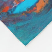 Futuristische dystopische stad, door AI gegenereer Fleece Deken (Hoek)