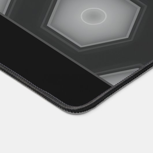 Futuristische elegante zwart grijze zeshoekige vor bureaumat (Hoek)