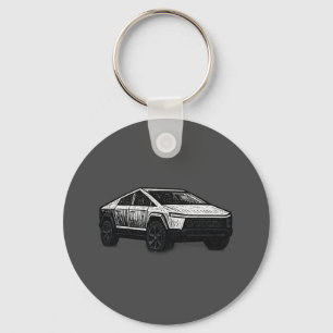 Futuristische Elektrische Pick-up Truck Sleutelhanger
