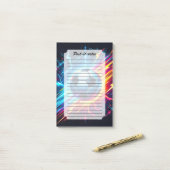 Futuristische Elektrische Voetbal Bliksem Post-it® Notes (Op bureau)