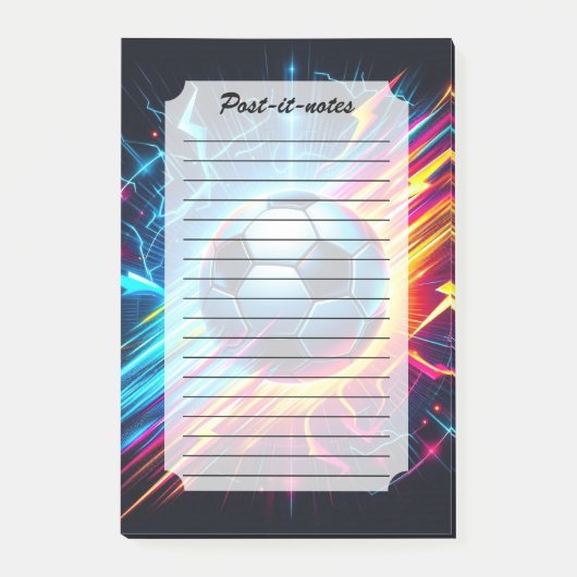 Futuristische Elektrische Voetbal Bliksem Post-it® Notes (Voorkant)