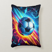 Futuristische Elektrische Voetbal Lightning Accent Kussen (Voorkant(Verticaal))