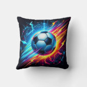Futuristische Elektrische Voetbal Lightning Kussen (Achterkant)
