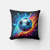 Futuristische Elektrische Voetbal Lightning Kussen (Voorkant)
