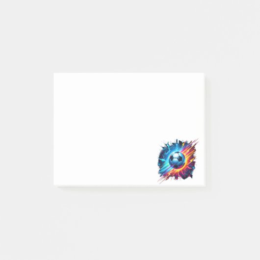 Futuristische Elektrische Voetbal Lightning Post-it® Notes (Voorkant)