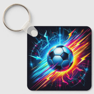 Futuristische Elektrische Voetbal Lightning Sleutelhanger
