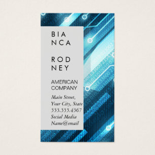 Futuristische elektronische technologie visitekaartje