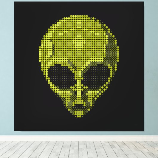 Futuristische en kosmische inrichting canvas afdruk (Insitu (Houten vloer))