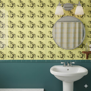 Futuristische en nostalgische Retro Sci-Fi Ray Pis Tegeltje