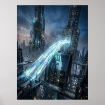 Futuristische Energiebrug Stadskunst