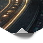 Futuristische Fantasy Space City Streams Poster (Hoek)
