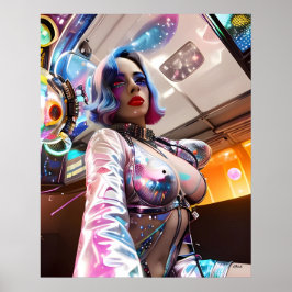 Futuristische Feestvreugde Poster