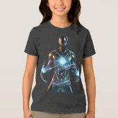 Futuristische Force Field Superhero Tri-Blend Shirt (Voorkant)